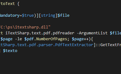 Read text from a PDF with Powershell