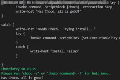 SCCM Script – Choco Checker (check for and install chocolatey)