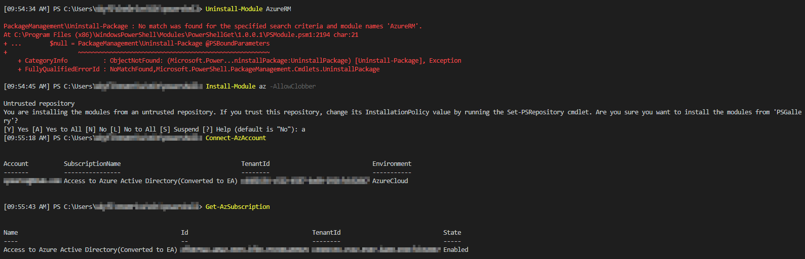 Powershell connection examples allthesystems